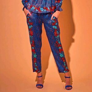 Tucker Julia Baroque Floral in Midnight in Silk Stretch Charmeuse